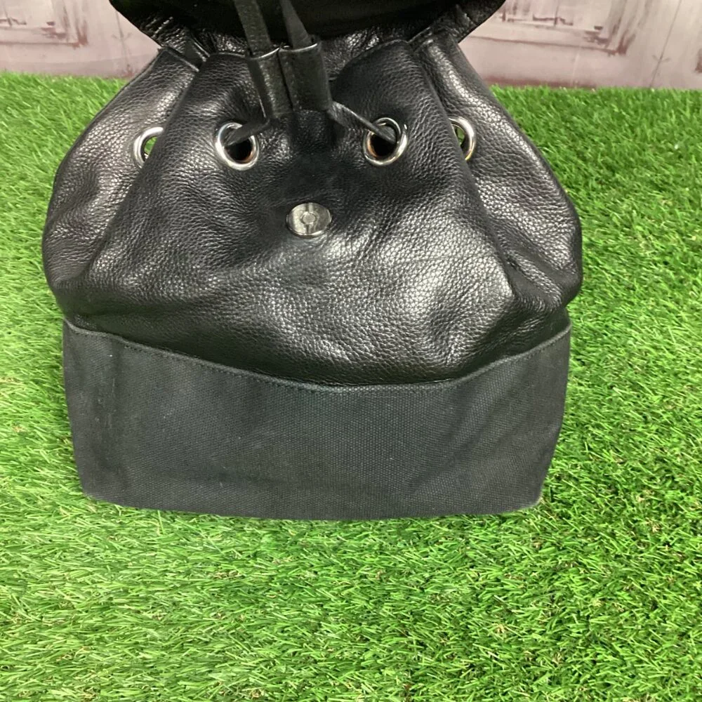 Rebecca Minkoff Mansfield Convertible Backpack Black Leather & Canvas